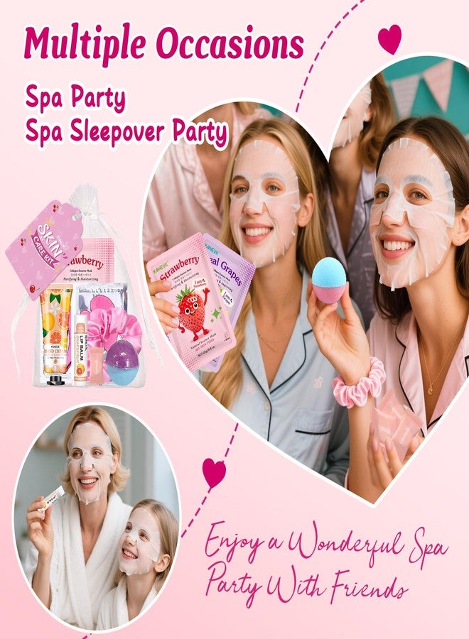 KONEUK 80PCS Spa Party Supplies for Girls, Include Facial Masks, Lip Balm, Hand Cream, Under Eye Patches, Lip Mask, Foot Bath Bombs, Compressed Towels, Sleepover and Spa Birthday Party Supplies for Girls - Image 3